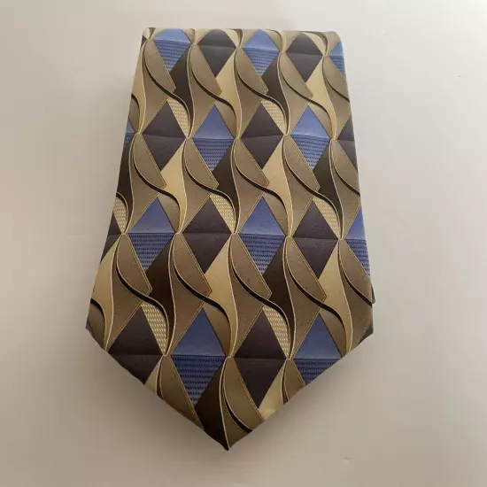 Arrow Vintage Men’s Tie 100% Chinese Silk Satin Brown, Blue, Tan