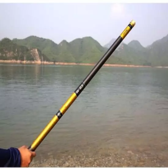 Ultrahard Fishing Rod Hand Pole Carbon Fiber Telescopic Overlength Freshwater S