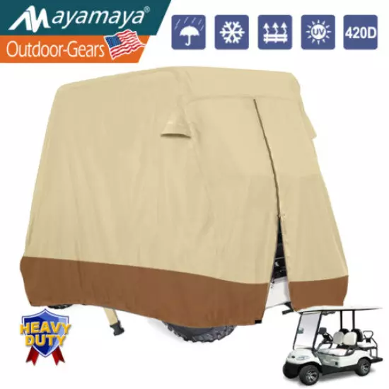 Waterproof Golf Cart Cover 4 Passengers UV Protector for EZ GO Club Car Yamaha