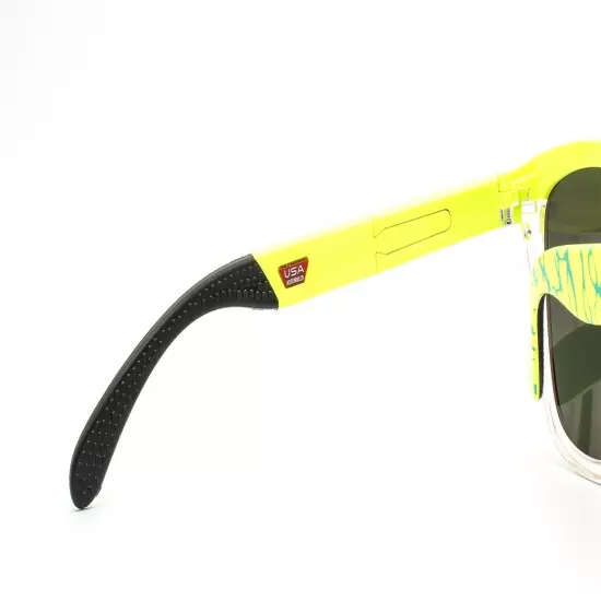 Oakley Frogskins OO9284 Sunglasses Tennis Ball Yellow / Clear Prizm Ruby w/Pouch