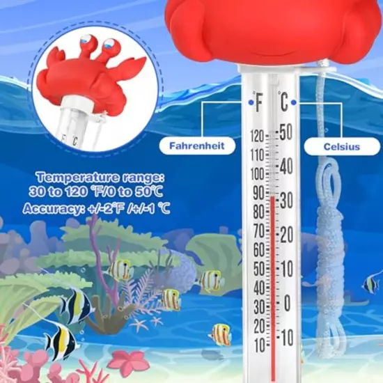 Easy to Use Floating Pool Thermometer for Quick Temperature Monitoring