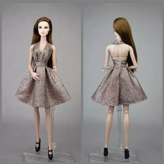 Fashion Doll Dress For 11.5in. Doll Clothes Outfits Backless Party Gown 1/6 Toys