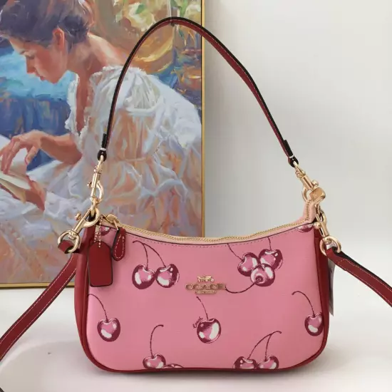 COACH Cherry Print Bag Underarm Bag 2way Shoulder Bag jp