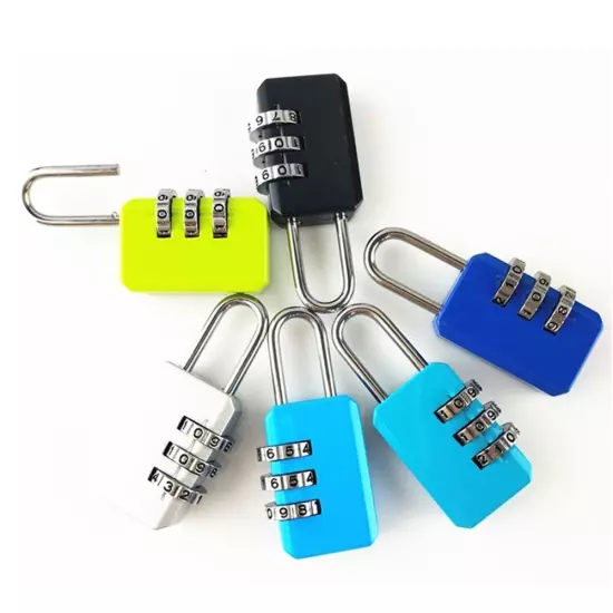 Padlock Dormitory Cabinet Lock Backpack Zipper Lock 3 Digit Password Lock