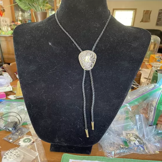 Western Golden Boot Bolo Tie