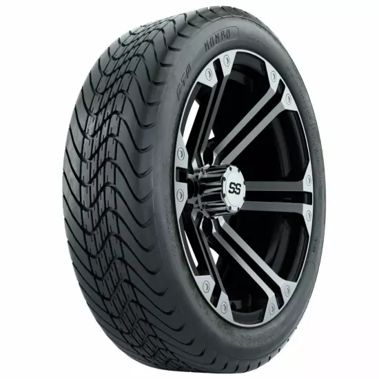 Set of 4 GTW 14" Specter Machined/Black Wheels on 19.5" Mamba Street Tires