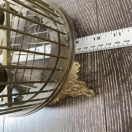 Vintage High Quality Brass Hanging Footed Birdcage