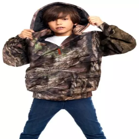 KIDS INSULATED/ WATERPROOF MOSSY OAK CAMOUFLAGE TANKER JACKET- HUNTING- CAMPING 