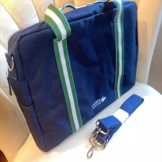 Lacoste Parfums Blue Vintage Sports Bag 17 X 11 X 6