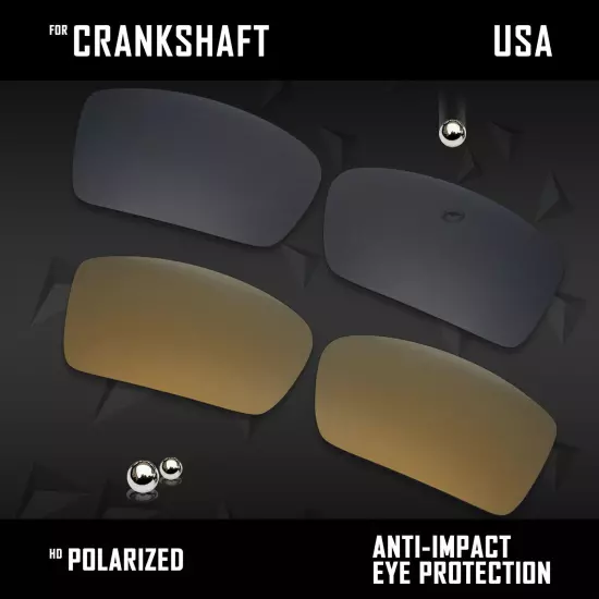 Anti Scratch Polarized Replacement Lenses for-Oakley Crankshaft OO9239 Options