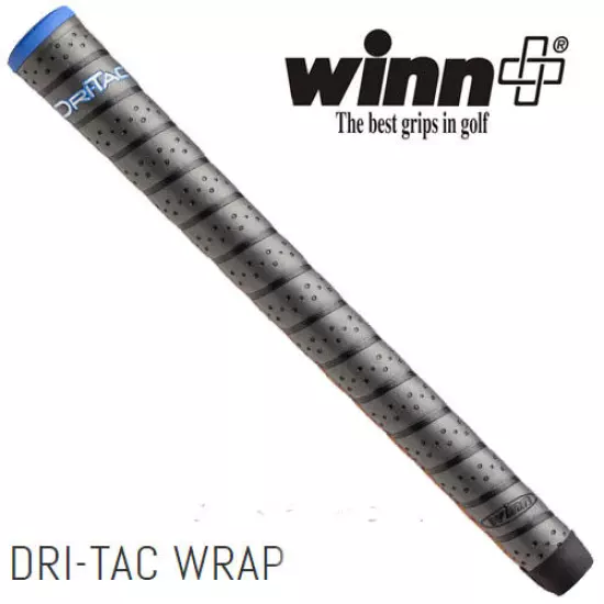 *SET 0F 10** Winn MIDSIZE +1/16th Dri-Tac Wrap Grips Dark Grey 6DTWRDG