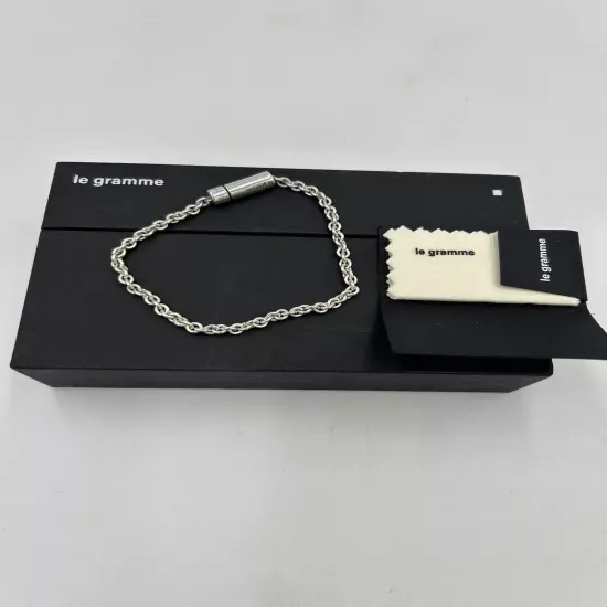 Men’s Le Gramme polished cable chain bracelet