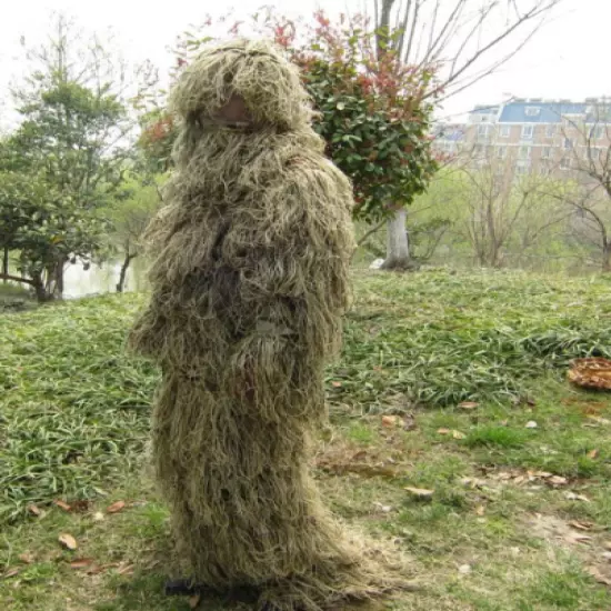 Camouflage Suits Woodland Clothes Adjustable Size Ghillie Suit Sniper Set