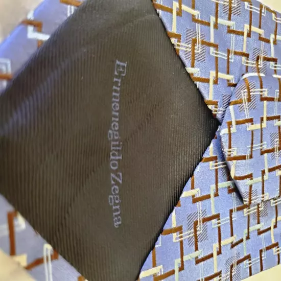 Ermenegildo Zegna 100% Silk Men's Neck Tie Made in Italy