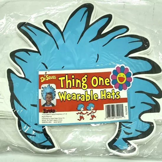 Dr. Seuss Thing One Wearable Hair Lot Of 10 Kid's Classroom Party Favor New 2009