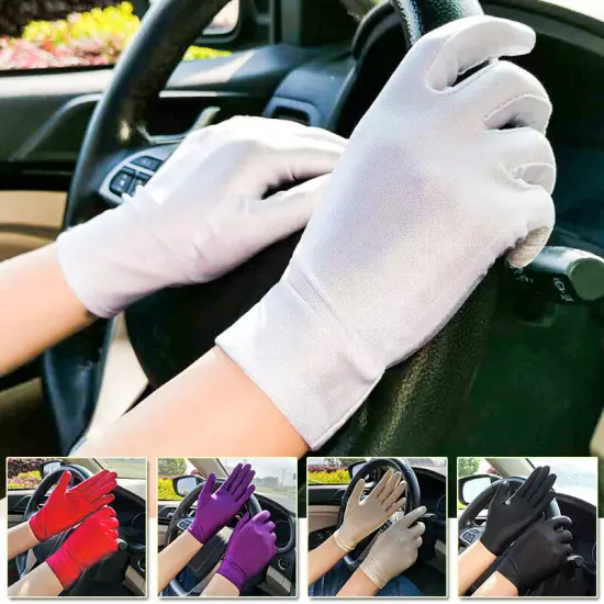 Women Spandex Driving Gloves Show Etiquette Sunscreen Cotton Thin Gloves