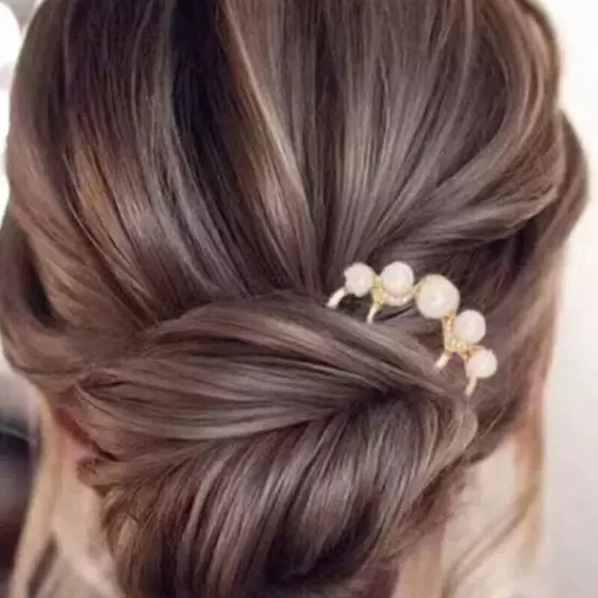 U Shaped Hairpin Pearl Style Hair Stick Hair Pin Hair Fork Stick Pins Women NEW