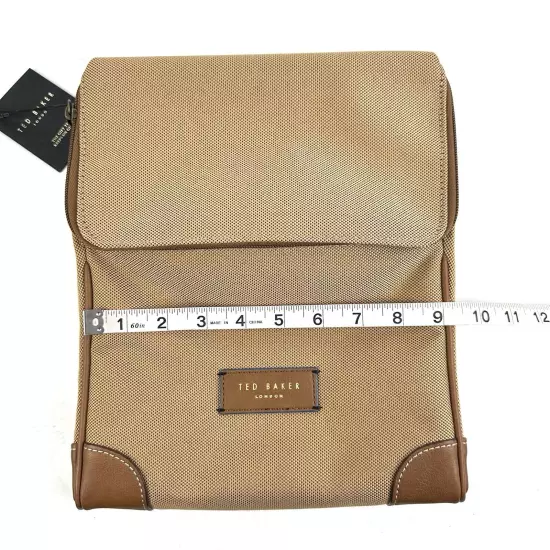 Ted Baker Smart Nylon Shirt Case With Pouch Brown Natural Travel Brand New