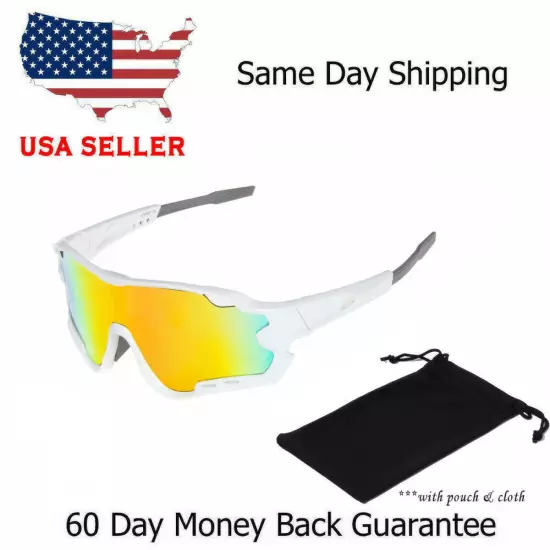 Sport Goggles Men's Outdoor Cycling Windproof Sunglasses Mirrored Shades Glasses