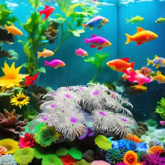 Artificial Silicone Coral Reef Aquarium Fish Tank Ornament Landscapin Home Deco'