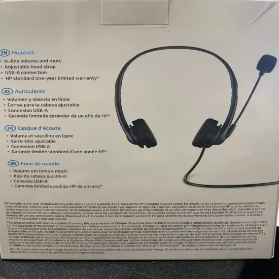 HP G2 Headset USB-A Stereo Wired On Ear 428H5AA