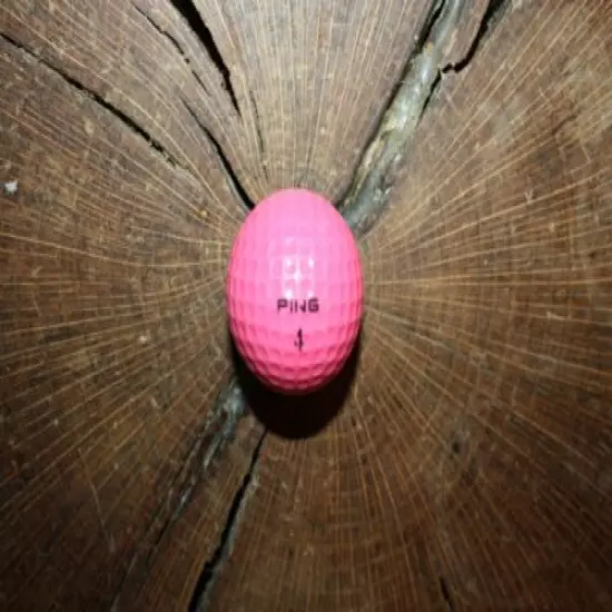 VINTAGE MEDIUM BLUE AND PINK PING EYE GOLF BALL MUST SEE!!!!! RARE!!!!!