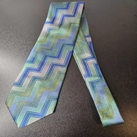 Missoni Cravatte Silk Tie Bold Geometric Pattern