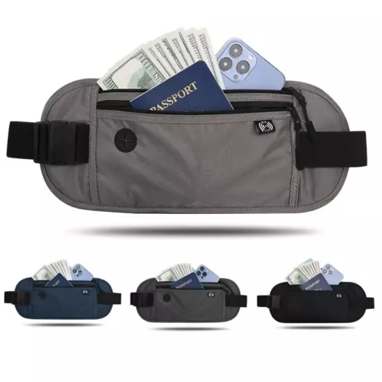 Invisible Travel Waist Pouch for Passport Money Belt Bag Hidden Security Wallet