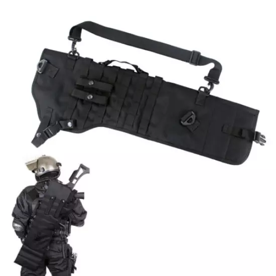 Tactical Shotgun Scabbard Rifle Holster Molle Sling Case Hunt Black Bags Packs