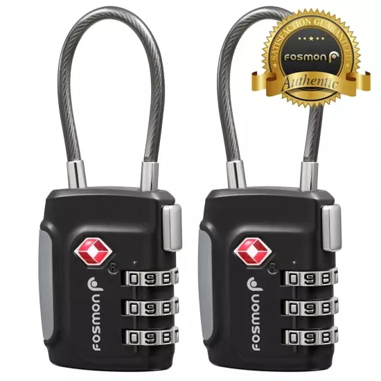 TSA Accepted Luggage Travel Suitcase Bag Lock [3 Digit Combination]Padlock Reset