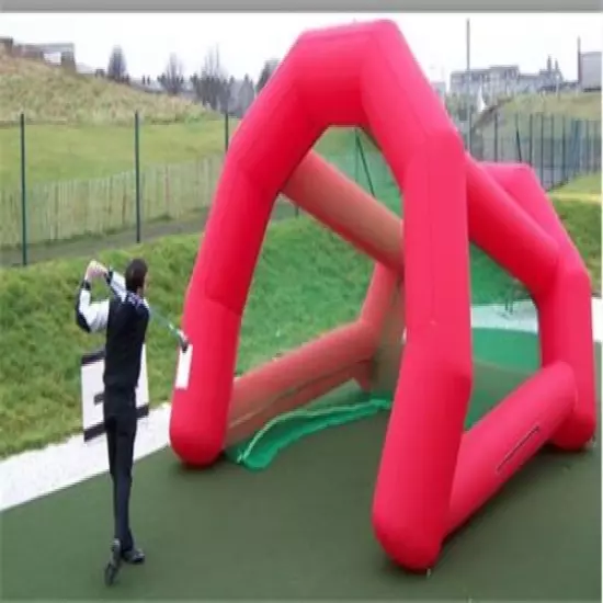 Inflatable Indoor Outdoor Golf Practice Swing Simulator Net Cage W/ Blower