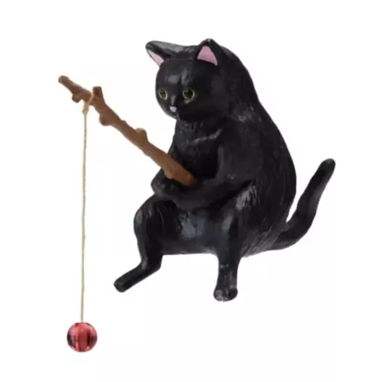 Fishing Cat Ornament Aquarium Decoration Resin Figurine Home office Decoration