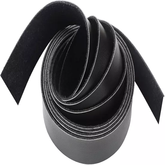 Black Faux Leather Strap 90 Inches Long 1 Inch Wide, Leather Belt Strips Very Su