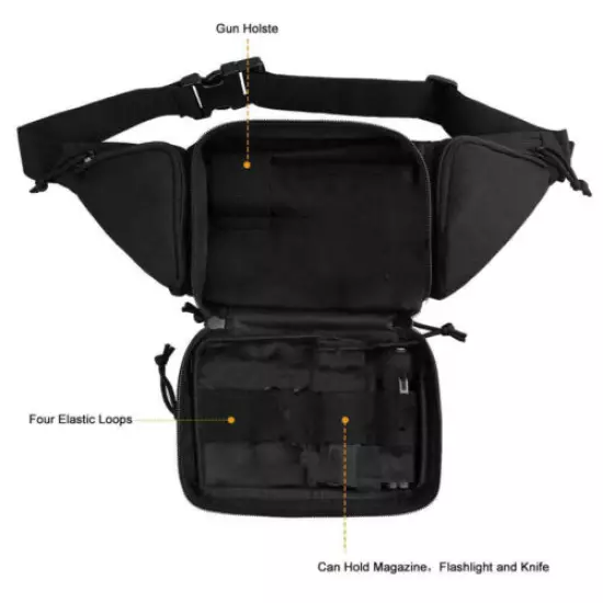 Military Tactical Waist Belt Bag Messenger Pack EDC Storage Pouch Hiking Outdoor