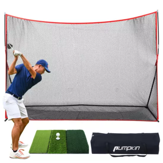 US Portable Golf Practice Net Hitting Driving Training Aids w/Carry Bag 10 x 7FT