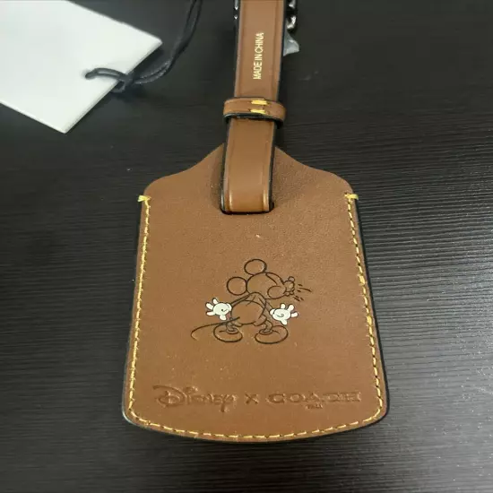 Limited Edition Disney x COACH Mickey Mouse Luggage Tag Leather