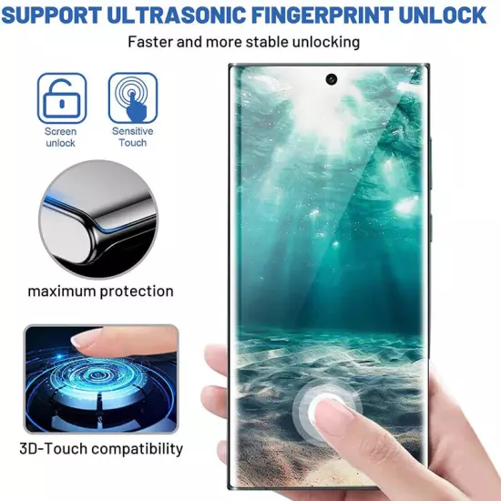 2-Pack Tempered Glass Screen Protector For Samsung Galaxy S23 S22 S21 S20 S10