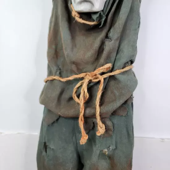 Hanging Prisoner Halloween Haunted House Prop Animatronic Spooky Zombie