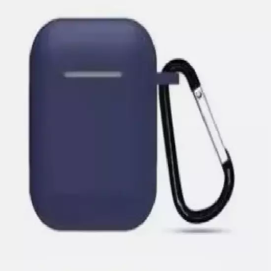 Case For Apple AirPods Silicone Protective Cover With Carabiner 1st & 2nd Gen