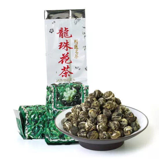 GOARTEA Supreme Jasmine Dragon Pearl Loose Leaf Chinese Green Tea Hand Roll Ball