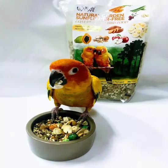 All Natural Garden Blend Bird Food for Conures - Sunflower Free 2lb