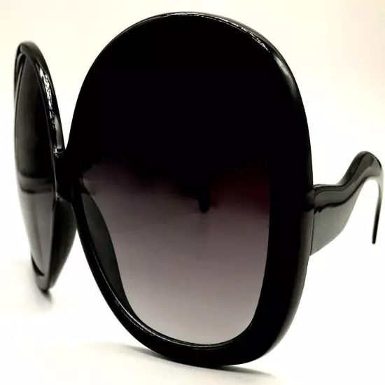 Super OVERSIZED XXL Very Large Round Dark Sunglasses Women SHADZ BIG LORENA