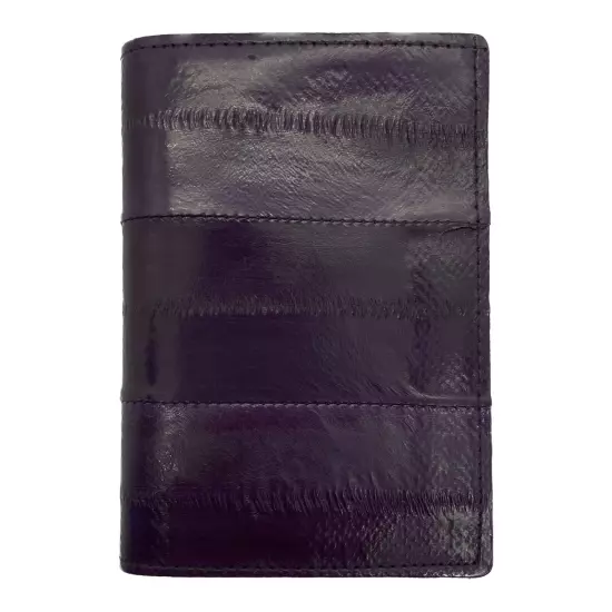 Genuine Eel Skin Leather Business Card ID Wallet Credit Card Case