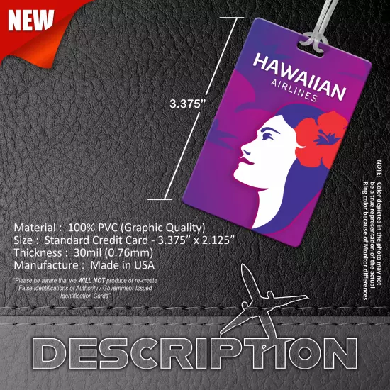 Hawaiian Airlines Luggage Tags (Set of 4)