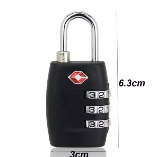 High Security TSA Approved Luggage Lock - 3 Digits Combination - Resettable