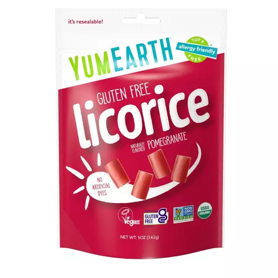 Organic Gluten Free Pomegranate Licorice Snack Packs - Allergy Friendly, Glut...