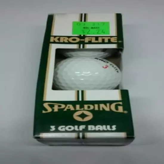 VINTAGE SPALDING KRO-FLITE 3 PACKAGE of 3 Pack Golf Balls USA made 