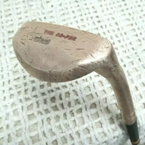 Vintage SPORTSMAN The Go-Fer Brass Mallet Putter 35.25" RH ~ Firm Steel Shaft 