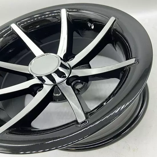 4 Pack - GOLF CART 12"x7" "Classic" ALUMINUM OFFSET WHEELS / RIMS 4x4 4x101.6mm