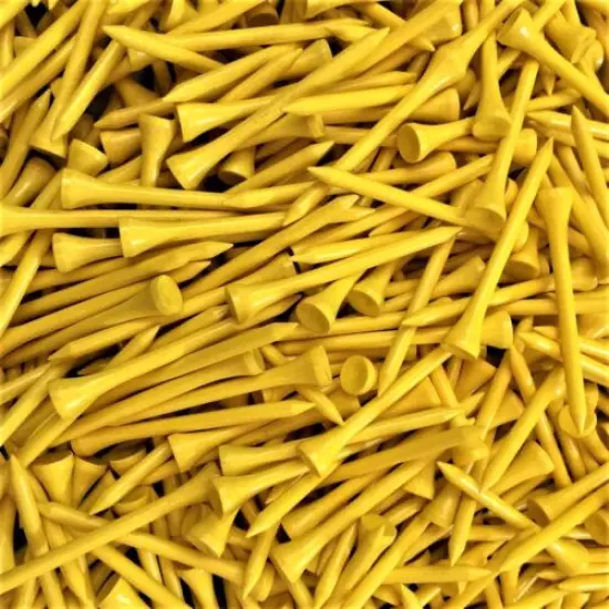 1000 pcs Wood Tees 2 3/4" Sporting Natural Long Length 70mm Golf Tee Yellow